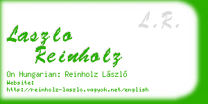 laszlo reinholz business card