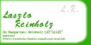 laszlo reinholz business card